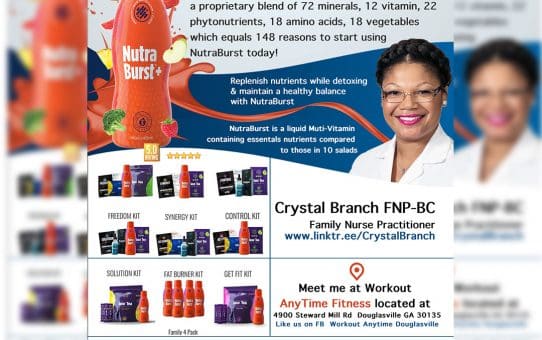 NutraBurst Bottle Vitamin Flyer Design and Print
