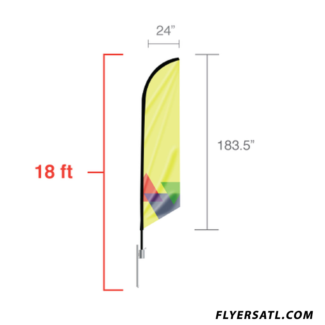 Feather Flag Sign 24"x183.5"