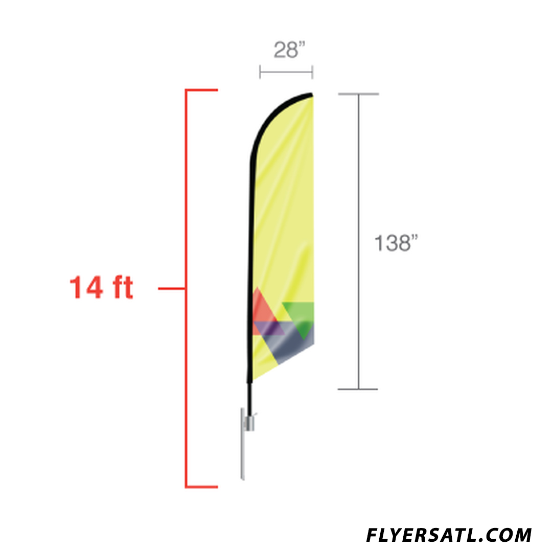 Feather Flag Sign 28"x138"