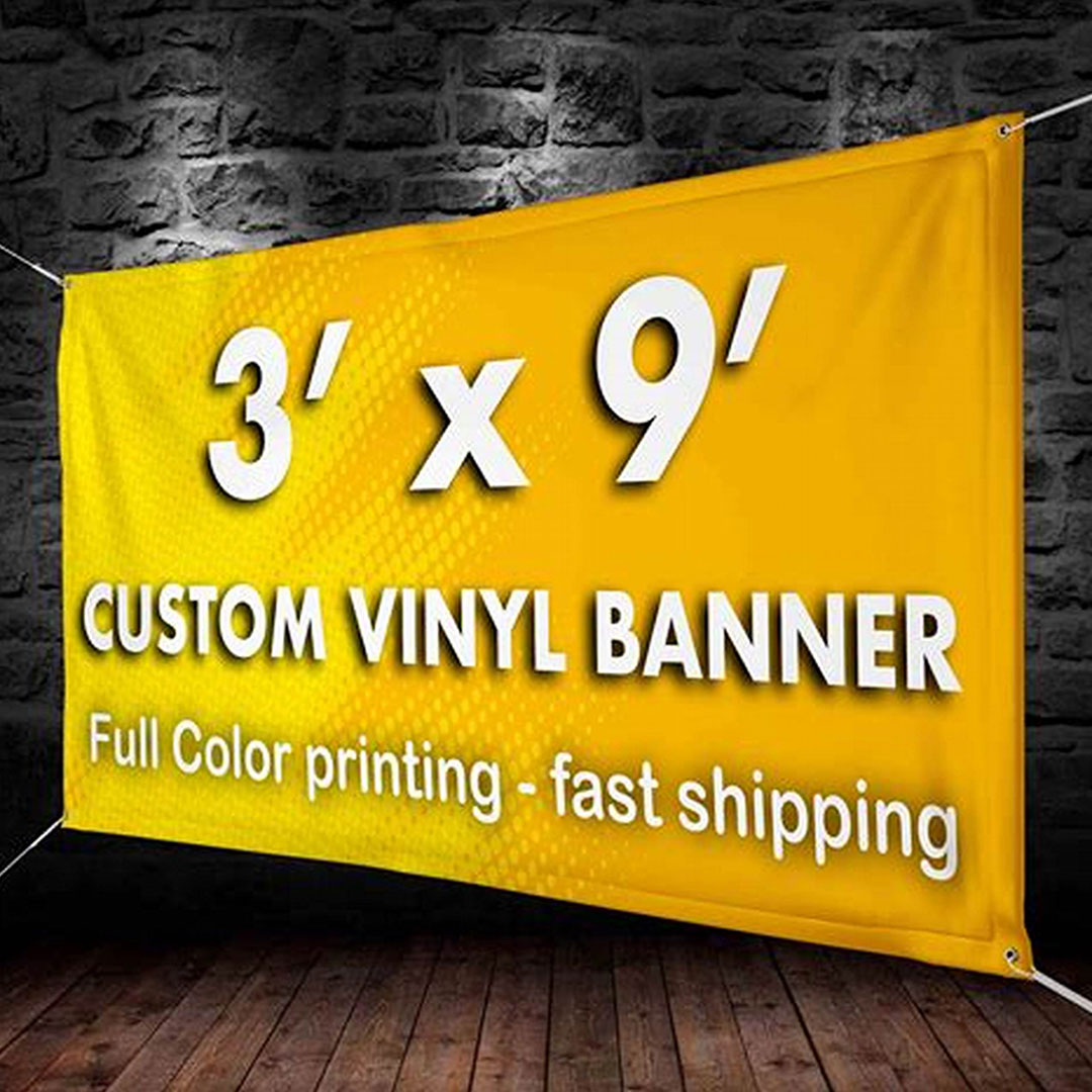 3x9 banner with grommets