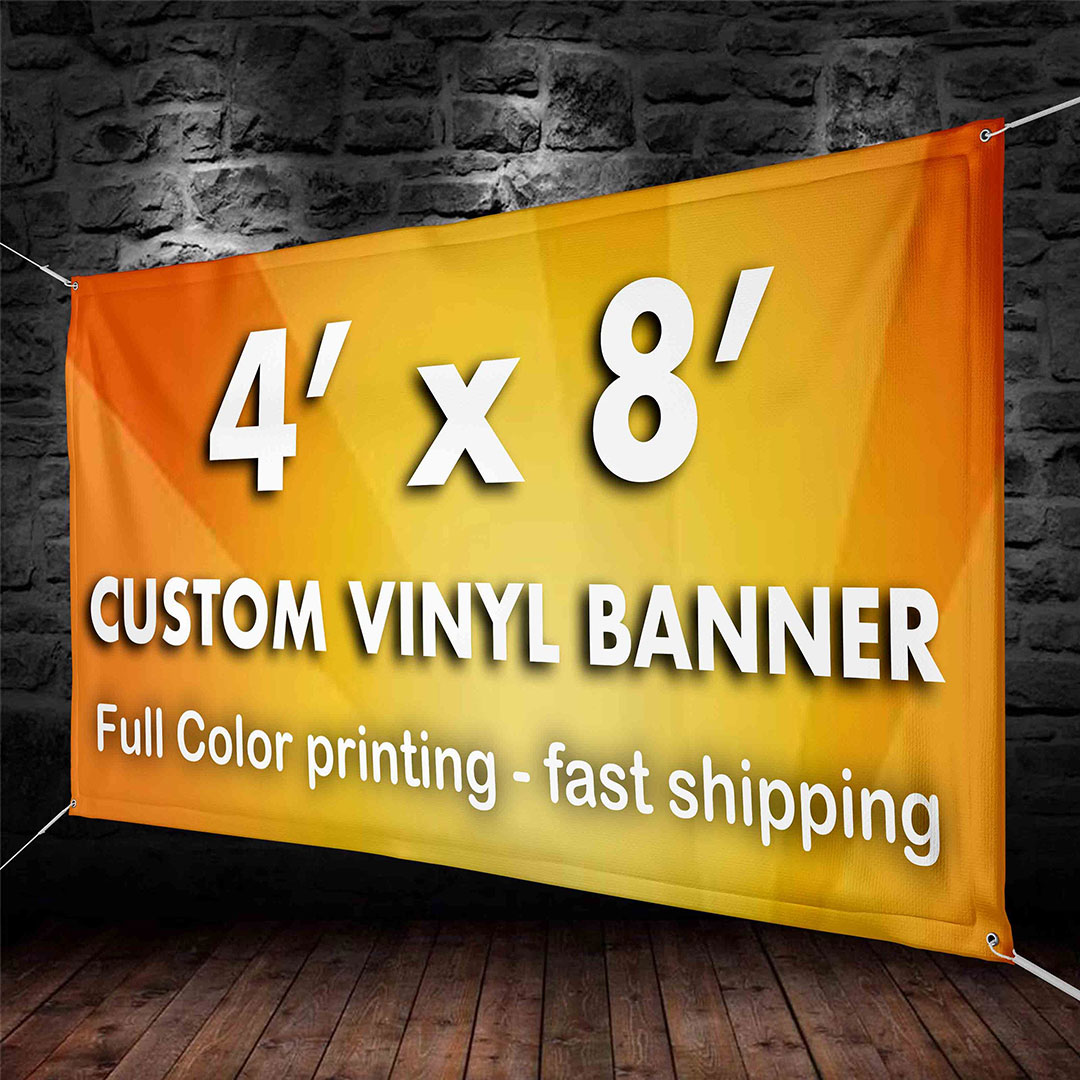 4x8 banner with grommets